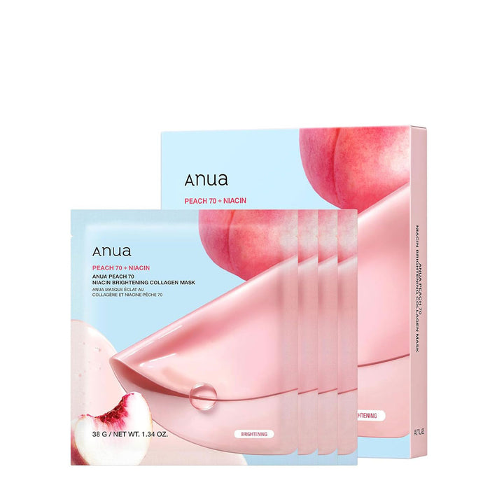 ANUA Peach 70 Niacin Brightening Collagen Mask - Peaches&Creme Shop Korean Skincare Malta