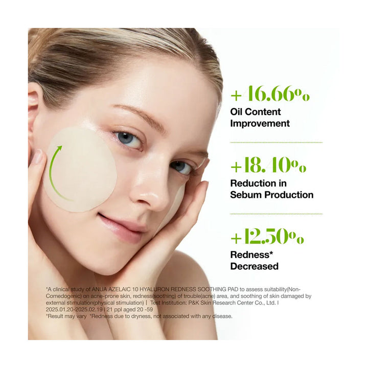 ANUA Azelaic 10 Hyaluron Redness Soothing Pad - Peaches&Creme Shop Korean Skincare Malta