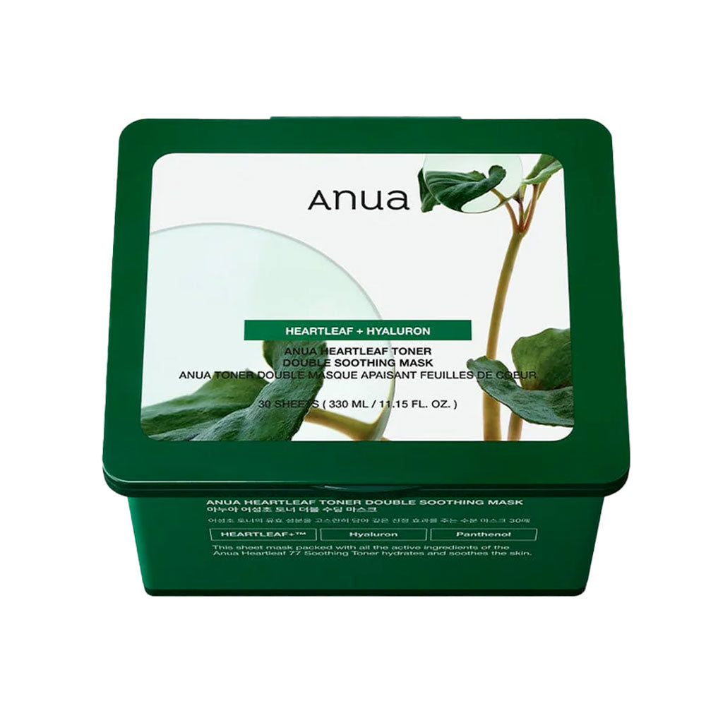 ANUA Heartleaf Toner Double Soothing Mask - Peaches&Creme Shop Korean Skincare Malta