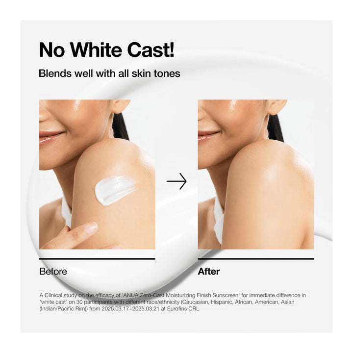 ANUA Zero-cast Moisturizing Finish Sunscreen - Peaches&Creme Shop Korean Skincare Malta