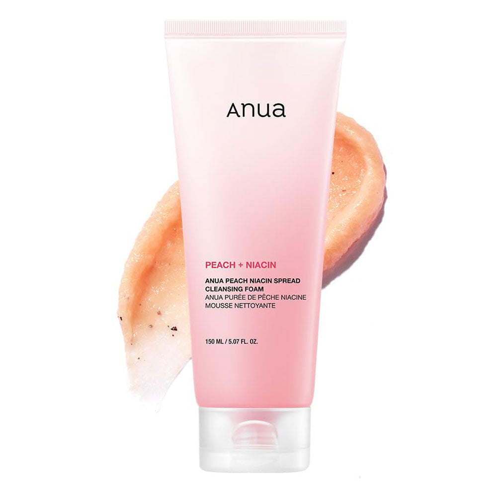 ANUA Peach Niacin Spread Cleansing Foam - Peaches&Creme Shop Korean Skincare Malta