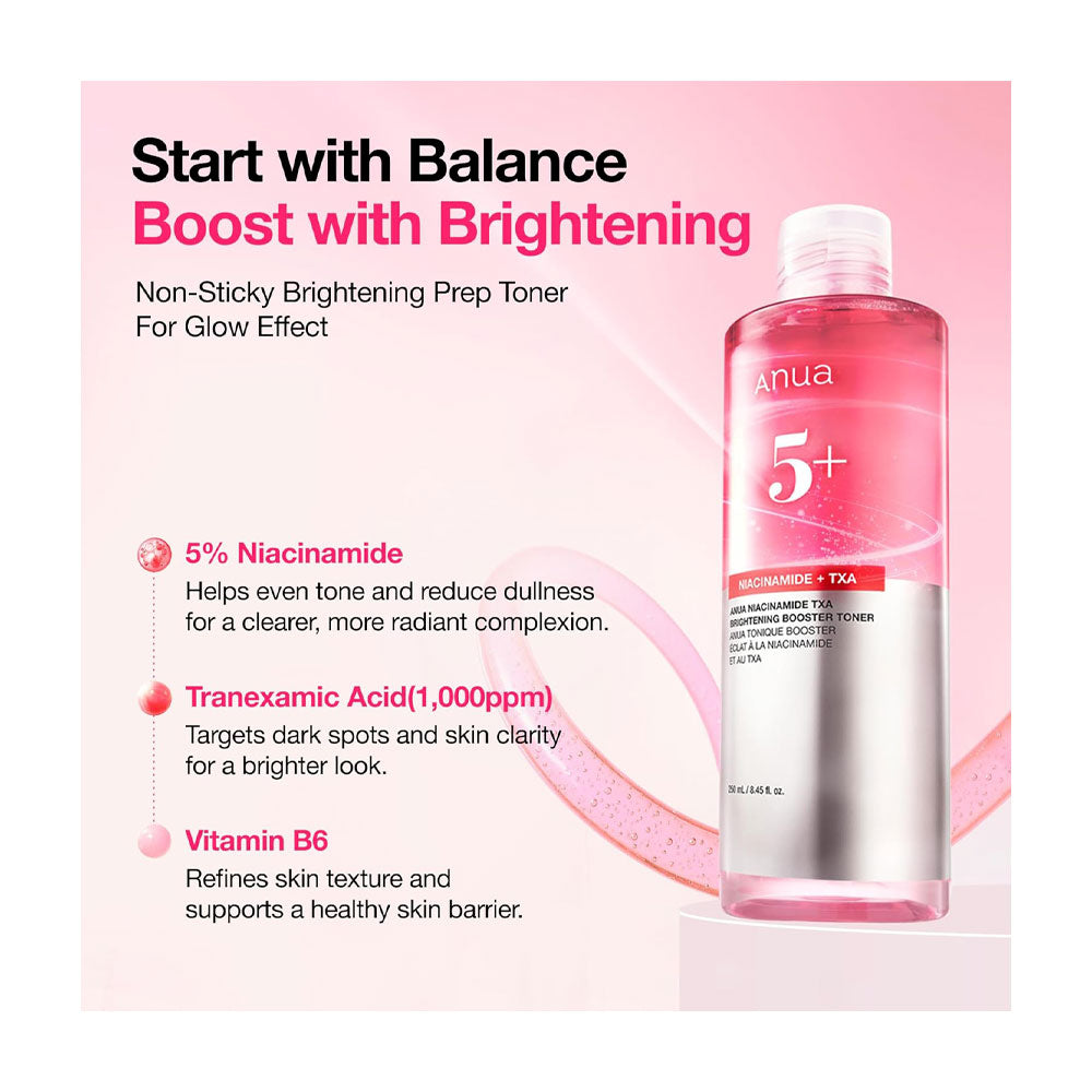 ANUA Niacinamide TXA Brightening Booster Toner -Peaches&Creme Shop Korean Skincare Malta