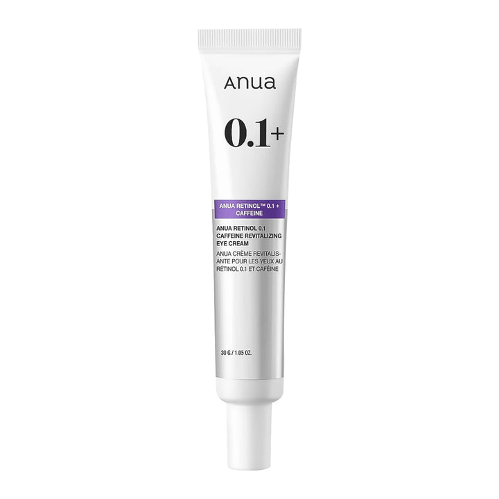 Anua Retinol 0.1 Caffeine Revitalizing Eye Cream tube with white background