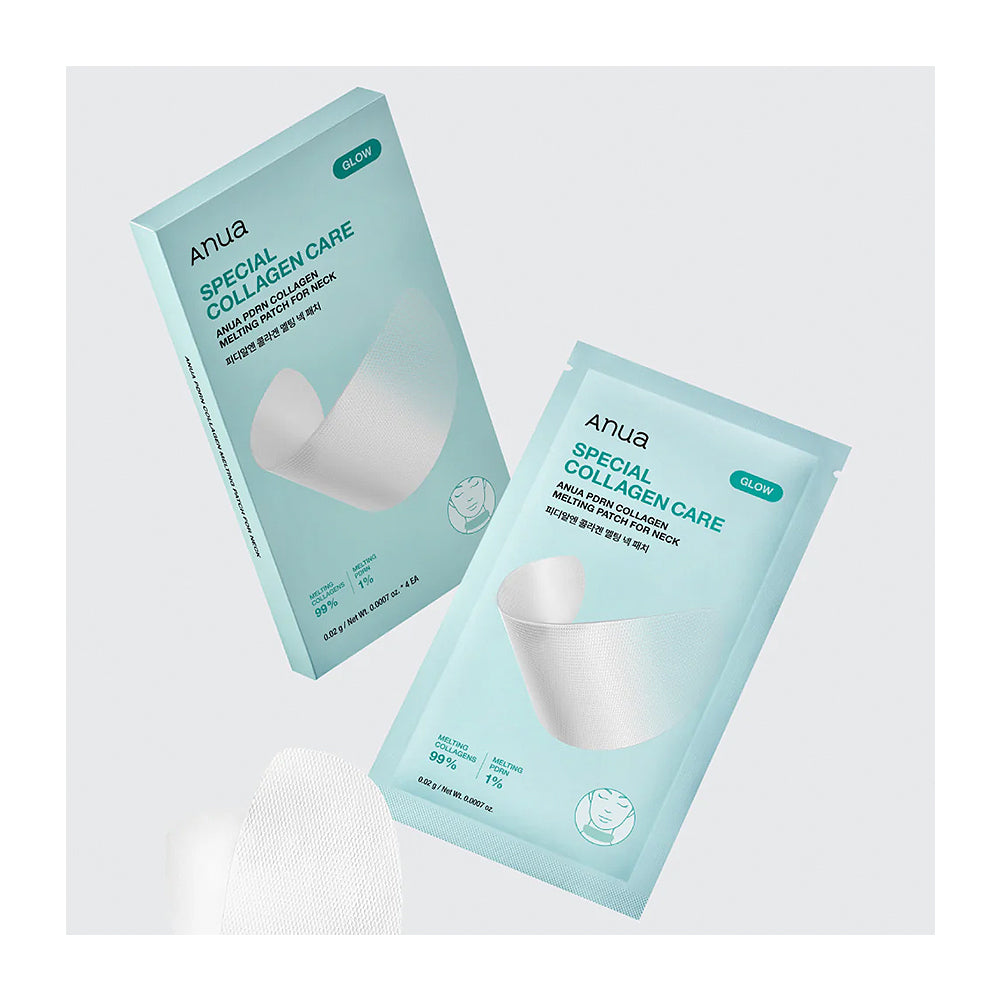 Two packages of Anua Special Collagen Care mask on a light gray background