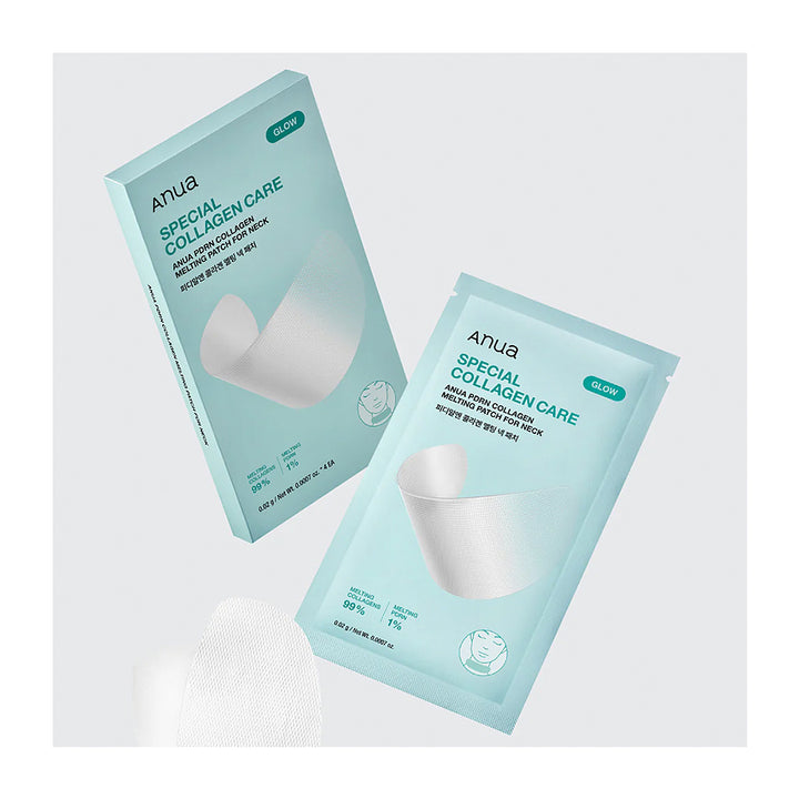 Two packages of Anua Special Collagen Care mask on a light gray background