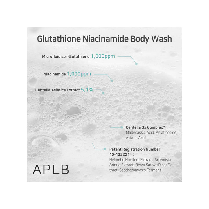 APLB Glutathione Niacinamide Body Wash - Peaches&Creme Shop Korean Skincare Malta