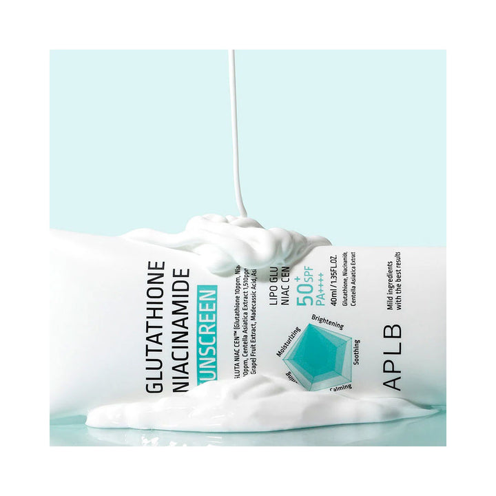 APLB Glutathione Niacinamide Sunscreen - Peaches&Creme Shop Korean Skincare Malta