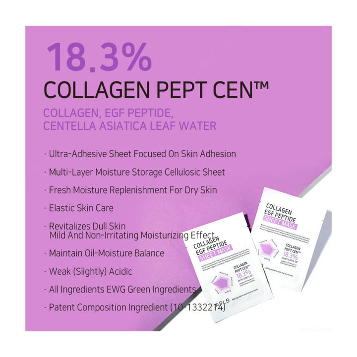 APLB Collagen EGF Peptide Sheet Mask - Peaches&Creme Shop Korean Skincare Malta
