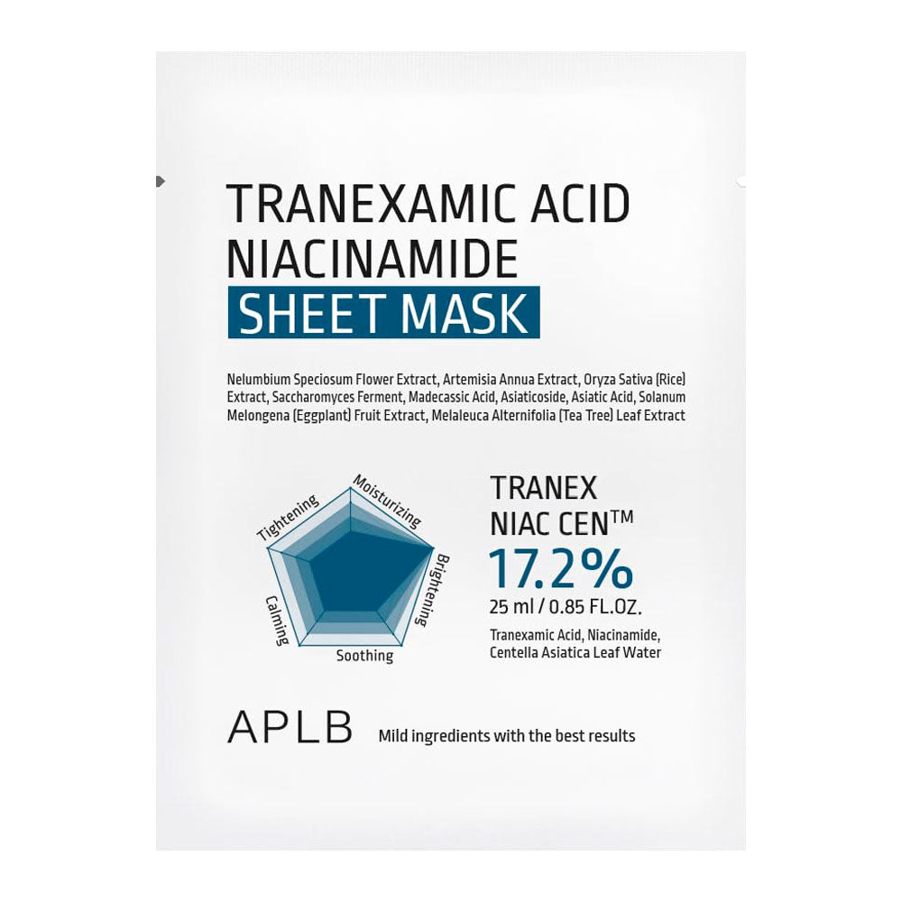 APLB Tranexamic Acid Niacinamide Sheet Mask - Peaches&Creme Shop Korean Skincare Malta