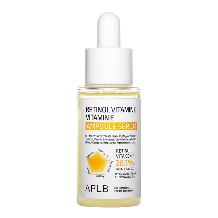 APLB Retinol Vitamin C Vitamin E Ampoule Serum - Peaches&Creme Shop Krean Skincare Malta