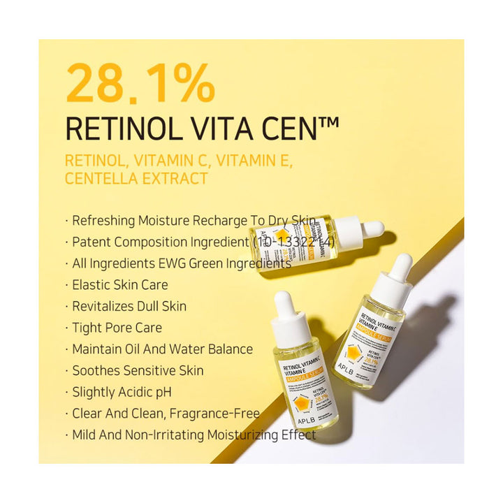 APLB Retinol Vitamin C Vitamin E Ampoule Serum - Peaches&Creme Shop Krean Skincare Malta