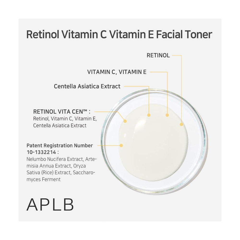 APLB Retinol Vitamin C Vitamin E Facial Toner - Peaches&Creme Shop Korean Skincare Malta