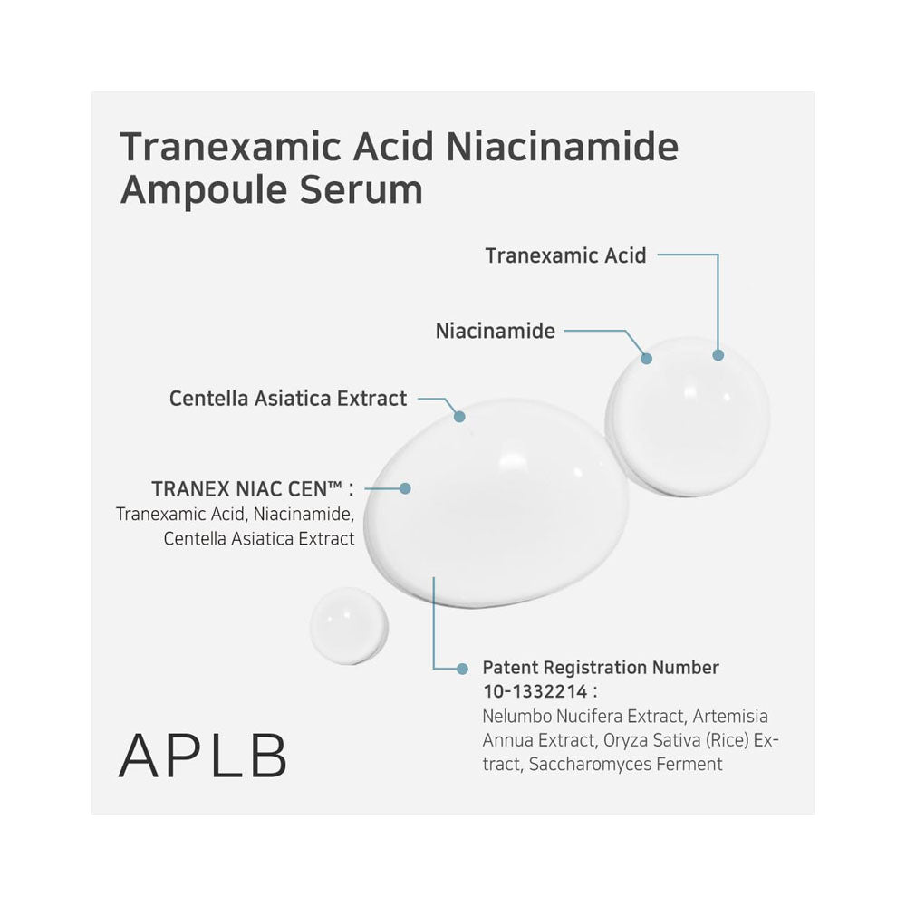 APLB Tranexamic Acid Niacinamide Ampoule Serum - Peaches&Creme Shop Korean Skincare Malta