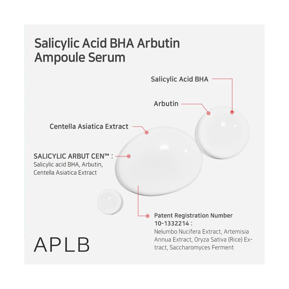 APLB Salicylic Acid BHA Arbutin Ampoule Serum - Peaches&Creme Shop Korean Skincare Malta