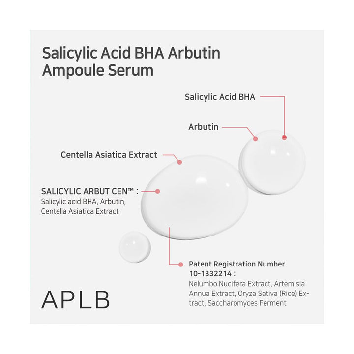 APLB Salicylic Acid BHA Arbutin Ampoule Serum - Peaches&Creme Shop Korean Skincare Malta