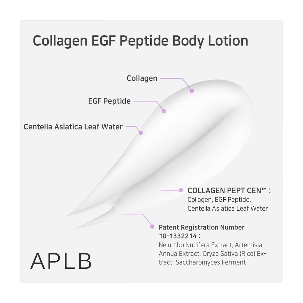 APLB Collagen EGF Peptide Body Lotion - Peaches&Creme Shop Korean Skincare Malta