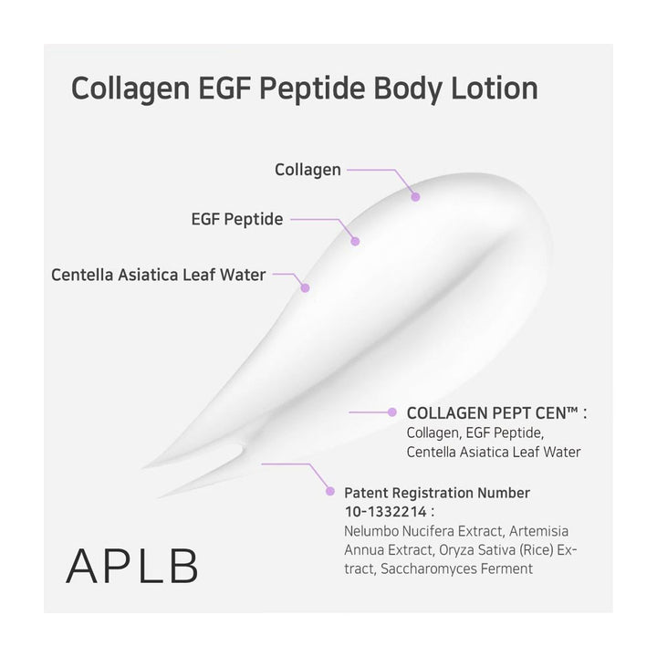 APLB Collagen EGF Peptide Body Lotion - Peaches&Creme Shop Korean Skincare Malta