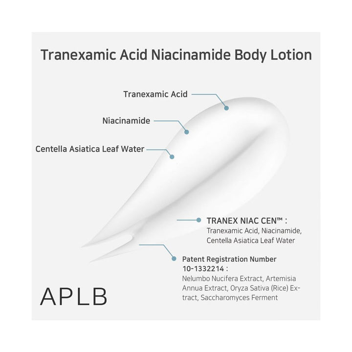 APLB Tranexamic Acid Niacinamide Body Lotion - Peaches&Creme Shop Korean Skincare Malta