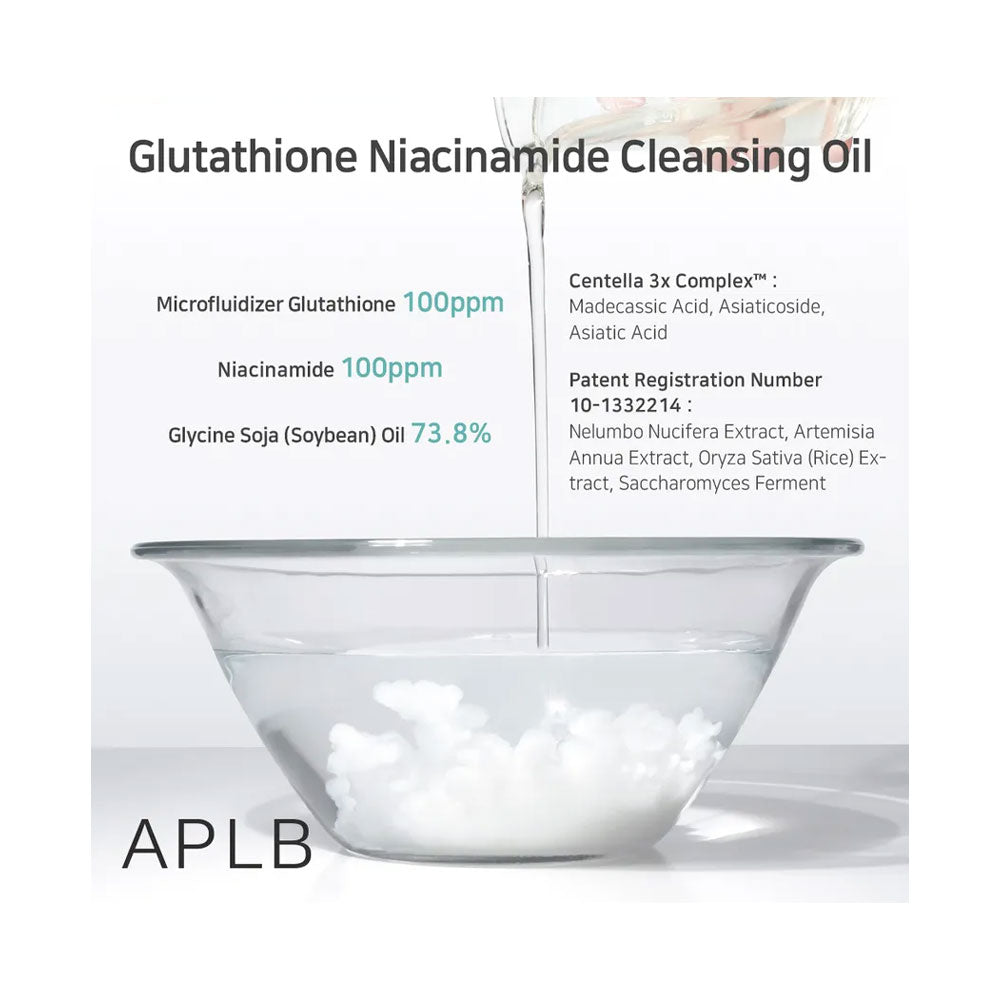 APLB Glutathione Niacinamide Cleansing Oil - Peaches&Creme Shop Korean Skincare Malta