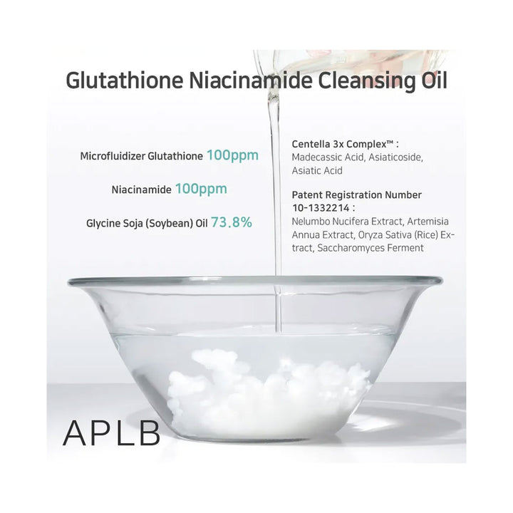 APLB Glutathione Niacinamide Cleansing Oil - Peaches&Creme Shop Korean Skincare Malta