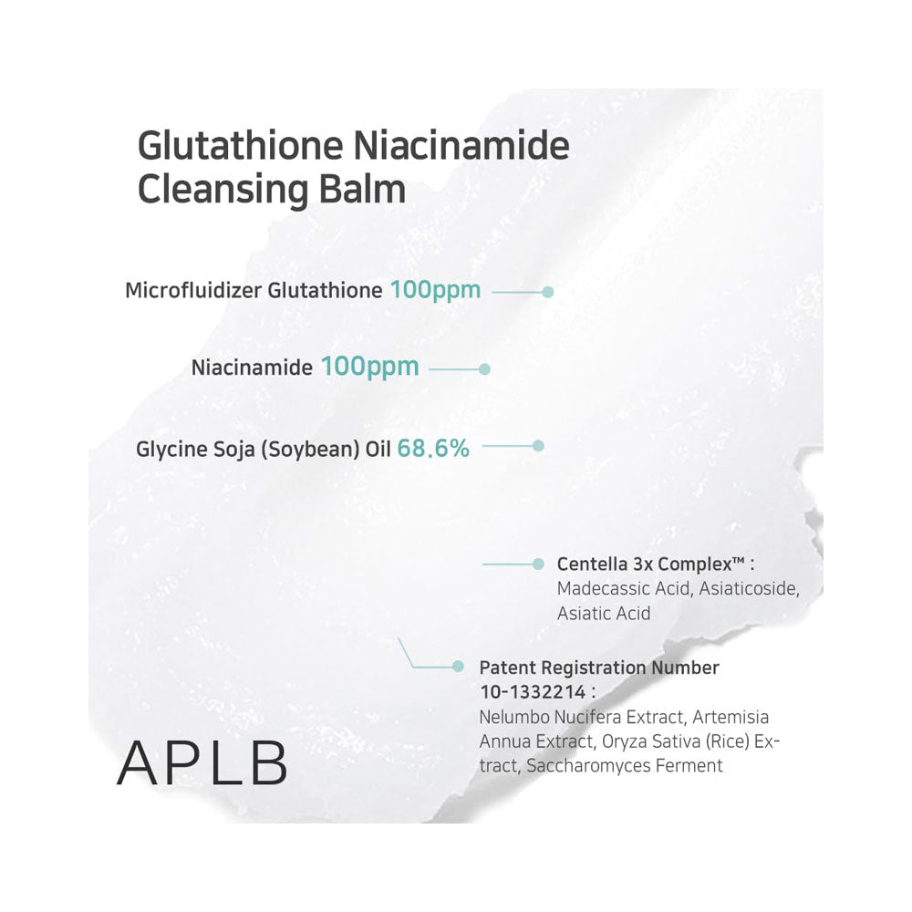 APLB Glutathione Niacinamide Cleansing Balm - Peaches&Creme K-Beauty Peaches&Crme K-Beauty and Skincare APLB Glutathione Niacinamide Cleansing Balm - Peaches&Creme K-Beauty Peaches&Crme K-Beauty and Skincare