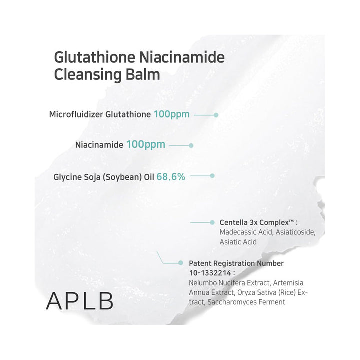 APLB Glutathione Niacinamide Cleansing Balm - Peaches&Creme Shop Korean Skincare Malta