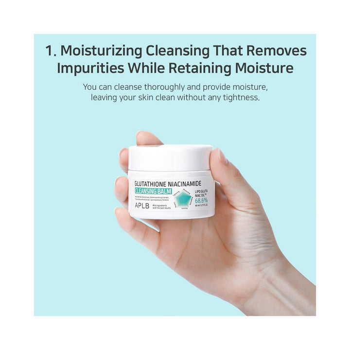 APLB Glutathione Niacinamide Cleansing Balm - Peaches&Creme Shop Korean Skincare Malta