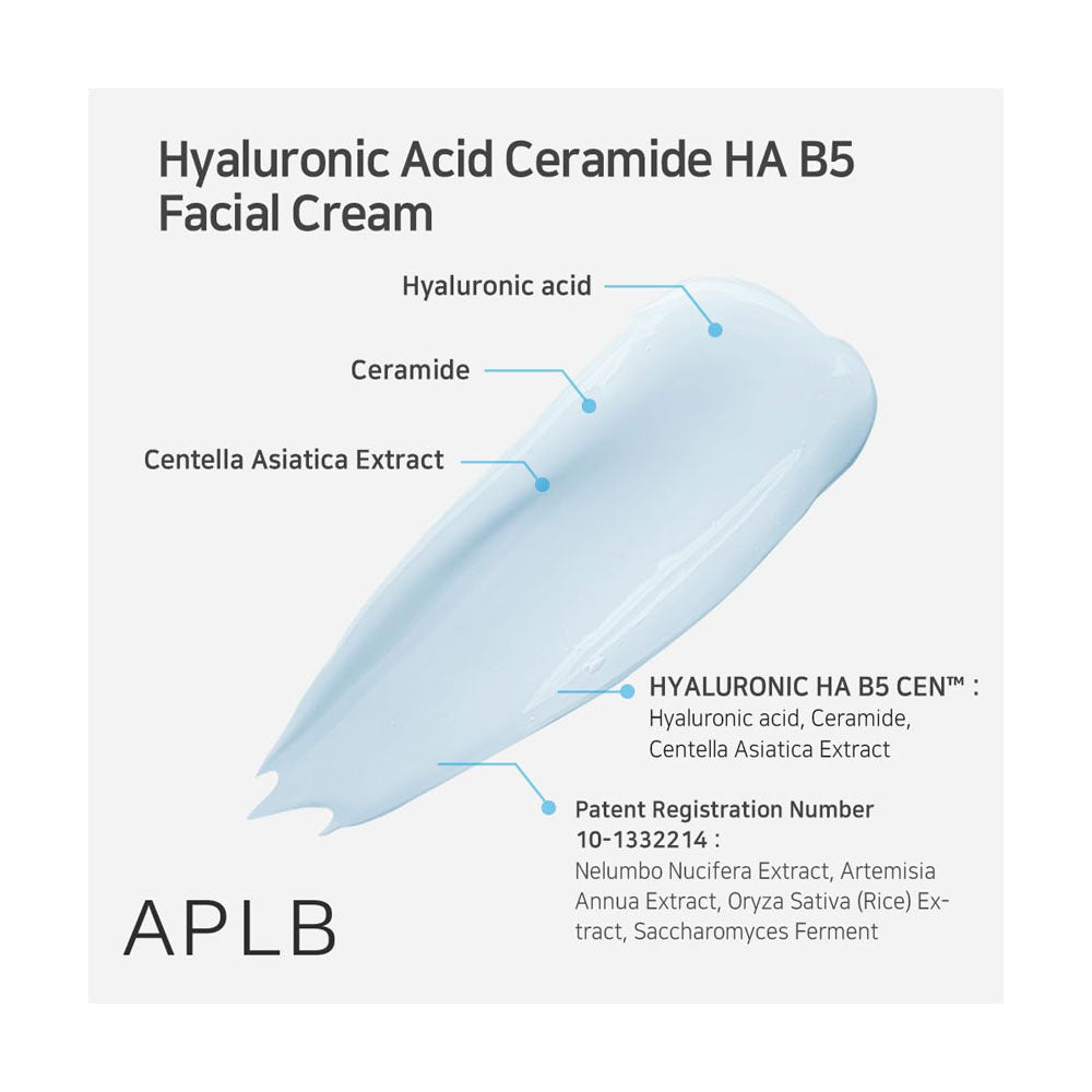 APLB Hyaluronic Acid Ceramide HA B5 Facial Cream - Peaches&Creme Shop Korean Skincare Malta