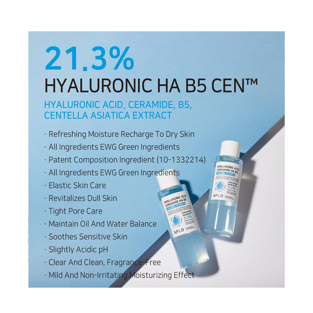 APLB Hyaluronic Acid Ceramide HA B5 Facial Toner - Peaches&Creme Shop Korean Skincare Malta