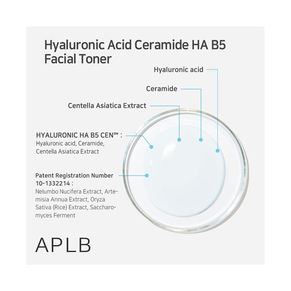 APLB Hyaluronic Acid Ceramide HA B5 Facial Toner - Peaches&Creme Shop Korean Skincare Malta