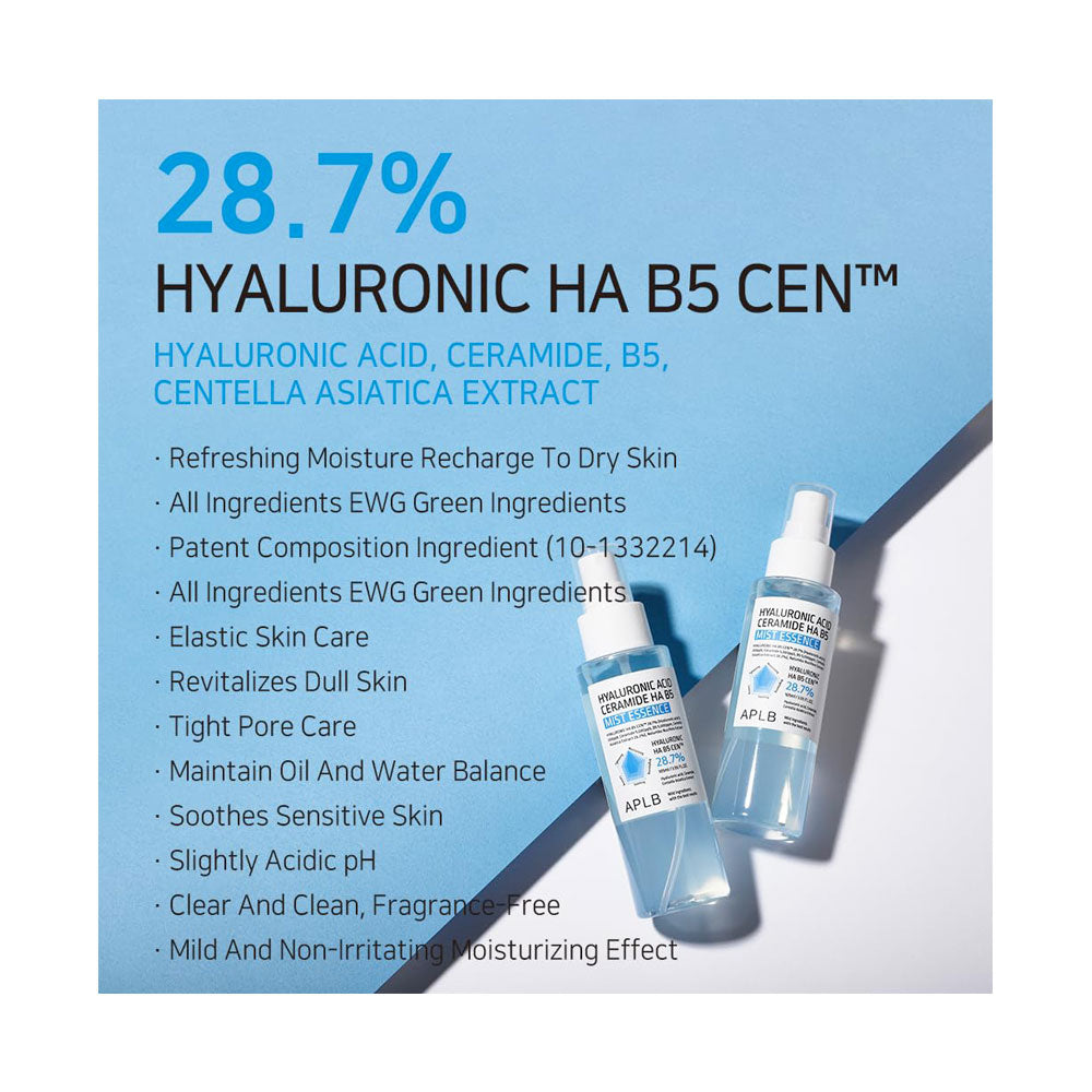 APLB Hyaluronic Acid Ceramide HA B5 Mist Essence - Peaches&Creme Shop Korean Skincare Malta