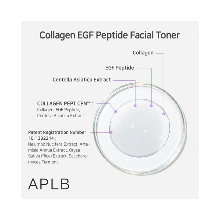 APLB Collagen EGF Peptide Facial Toner - Peaches&Creme Shop Korean Skincare Malta