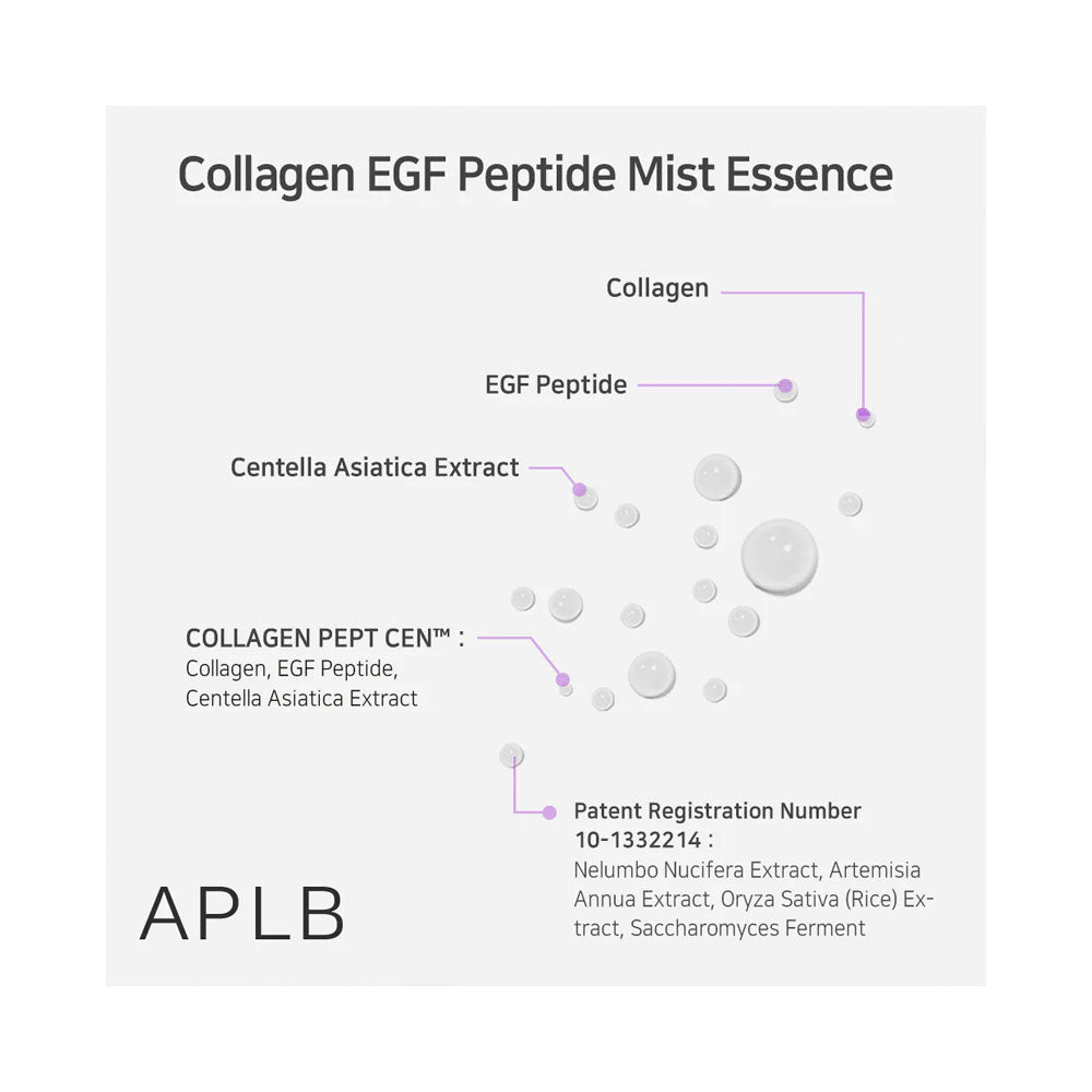 APLB Collagen EGF Peptide Mist Essence - Peaches&Creme Shop Korean Skincare Malta