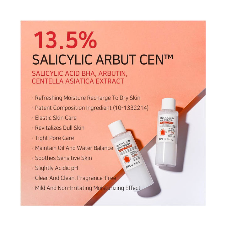 APLB Salicylic Acid BHA Arbutin Facial Toner - Peaches&Creme Shop Korean Skincare Malta