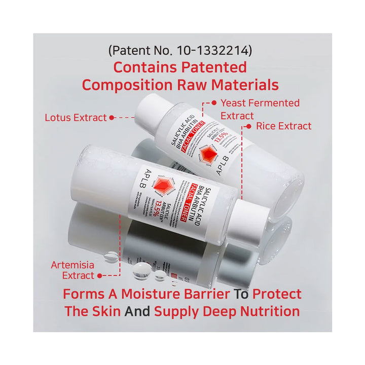 APLB Salicylic Acid BHA Arbutin Facial Toner - Peaches&Creme Shop Korean Skincare Malta