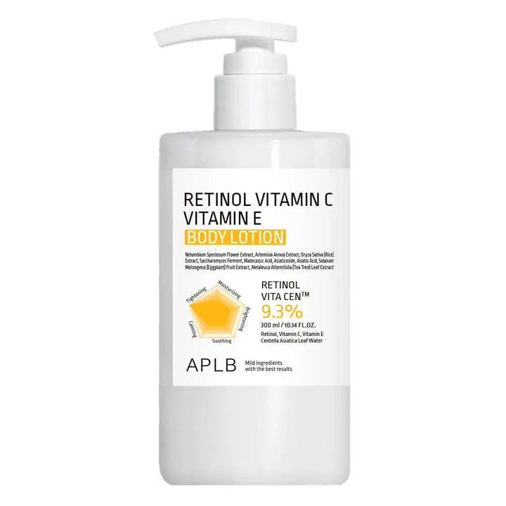 APLB Retinol Vitamin C Vitamin E Body Lotion - Peaches&Creme Shop Korean Skincare Malta