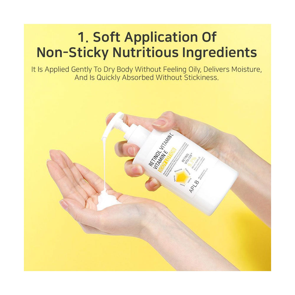 APLB Retinol Vitamin C Vitamin E Body Lotion - Peaches&Creme Shop Korean Skincare Malta