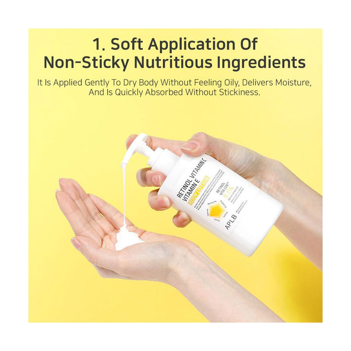 APLB Retinol Vitamin C Vitamin E Body Lotion - Peaches&Creme Shop Korean Skincare Malta