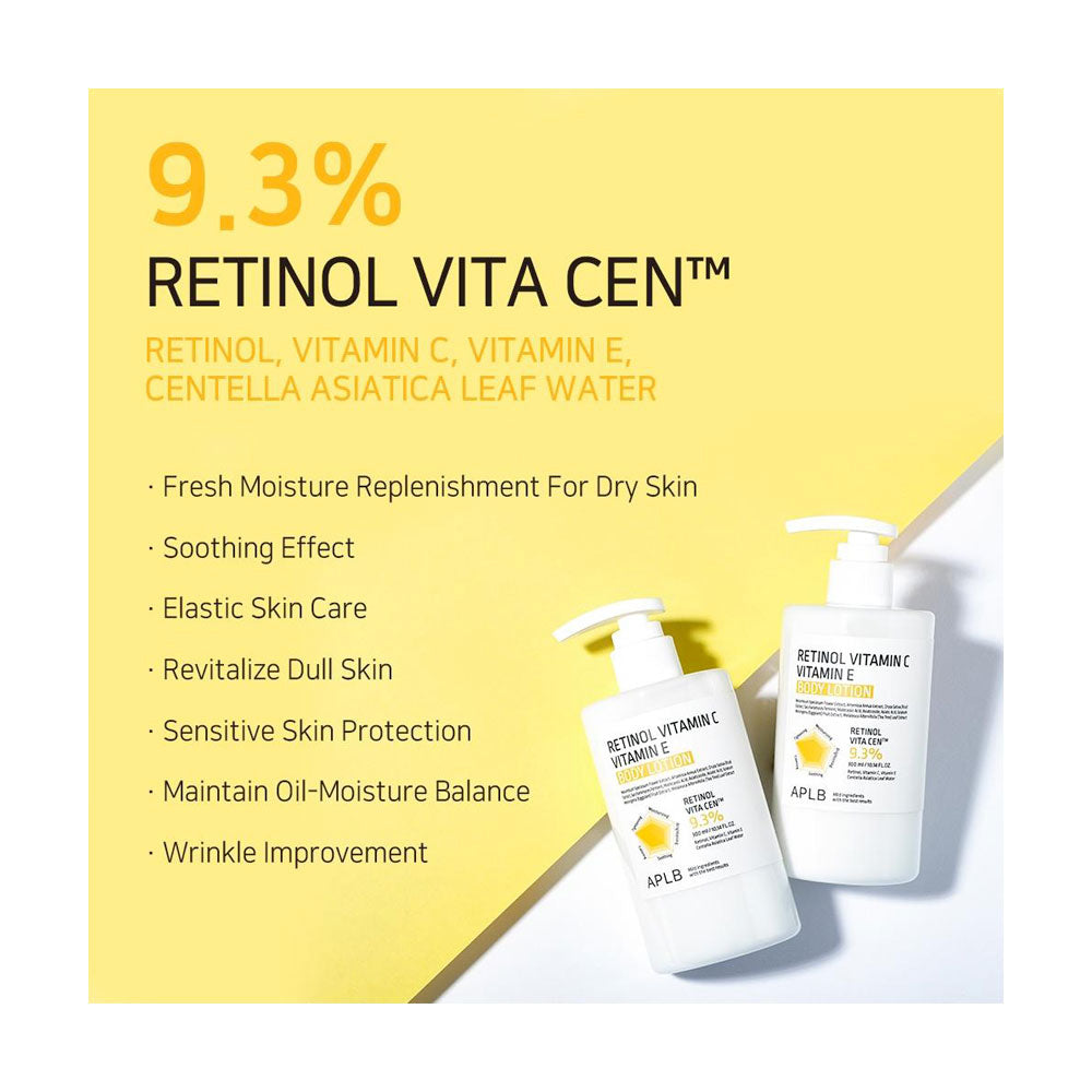APLB Retinol Vitamin C Vitamin E Body Lotion - Peaches&Creme Shop Korean Skincare Malta