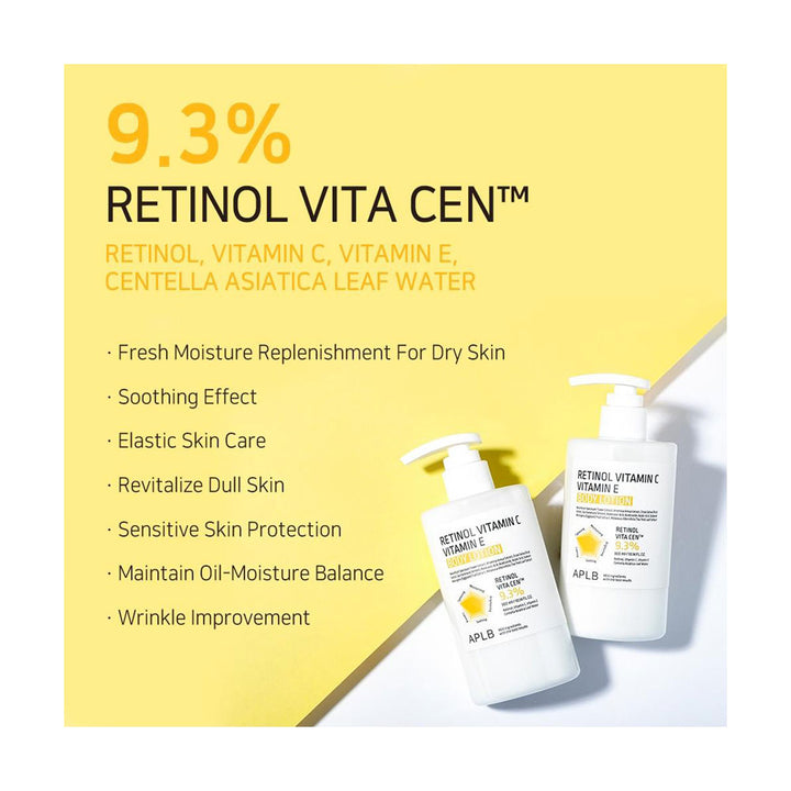 APLB Retinol Vitamin C Vitamin E Body Lotion - Peaches&Creme Shop Korean Skincare Malta