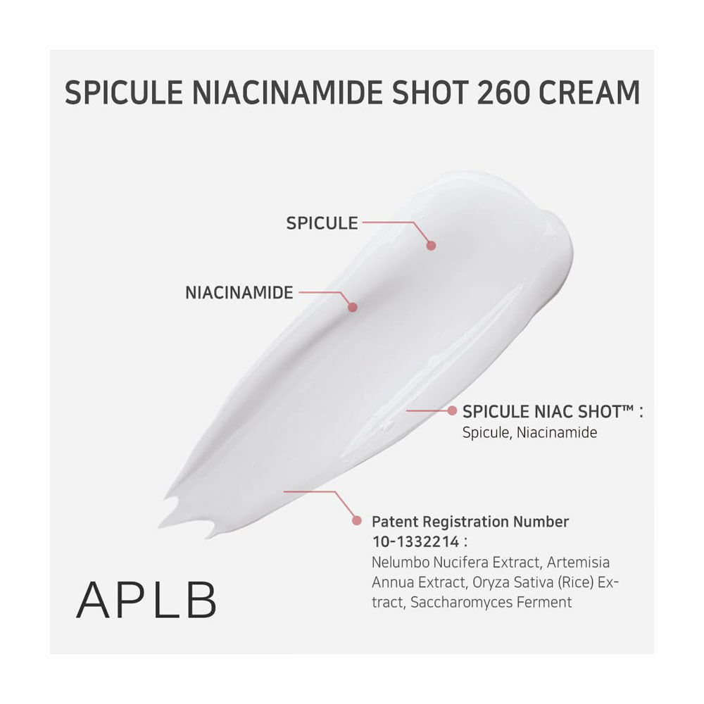 APLB Spicule Niacinamide Shot 260 Cream - Peaches&Creme Shop Korean Skincare Malta