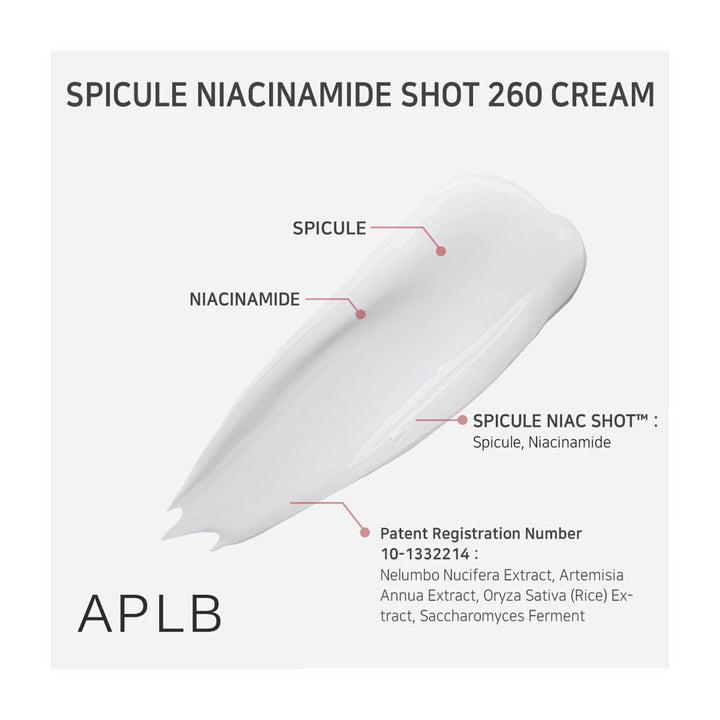 APLB Spicule Niacinamide Shot 260 Cream - Peaches&Creme Shop Korean Skincare Malta