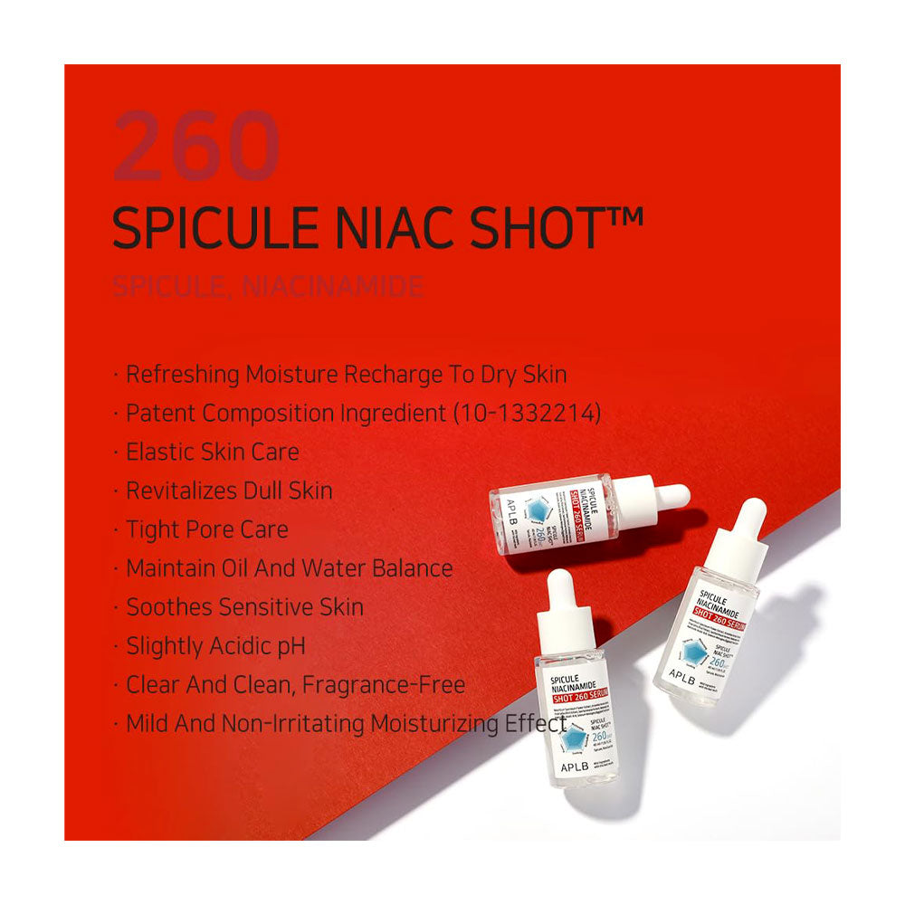 APLB Spicule Niacinamide Shot 260 Serum -Peaches&Creme Shop Korean Skincare Malta