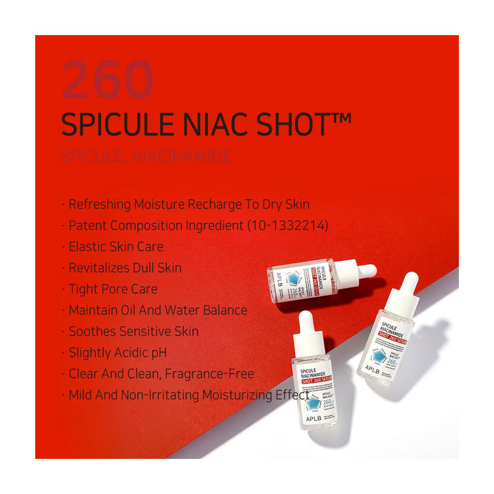APLB Spicule Niacinamide Shot 260 Serum -Peaches&Creme Shop Korean Skincare Malta