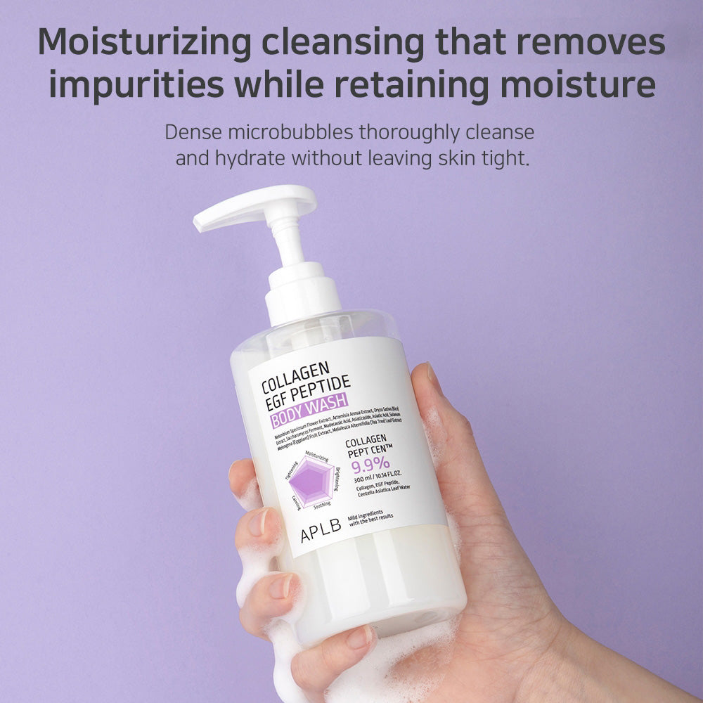 APLB Collagen EGF Peptide Body Wash - Peaches&Creme Shop Korean Skincare Malta