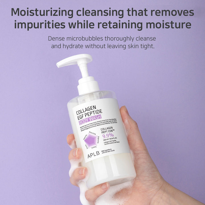 APLB Collagen EGF Peptide Body Wash - Peaches&Creme Shop Korean Skincare Malta