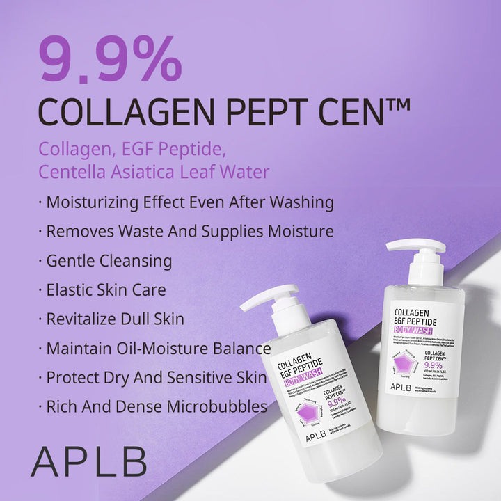 APLB Collagen EGF Peptide Body Wash - Peaches&Creme Shop Korean Skincare Malta