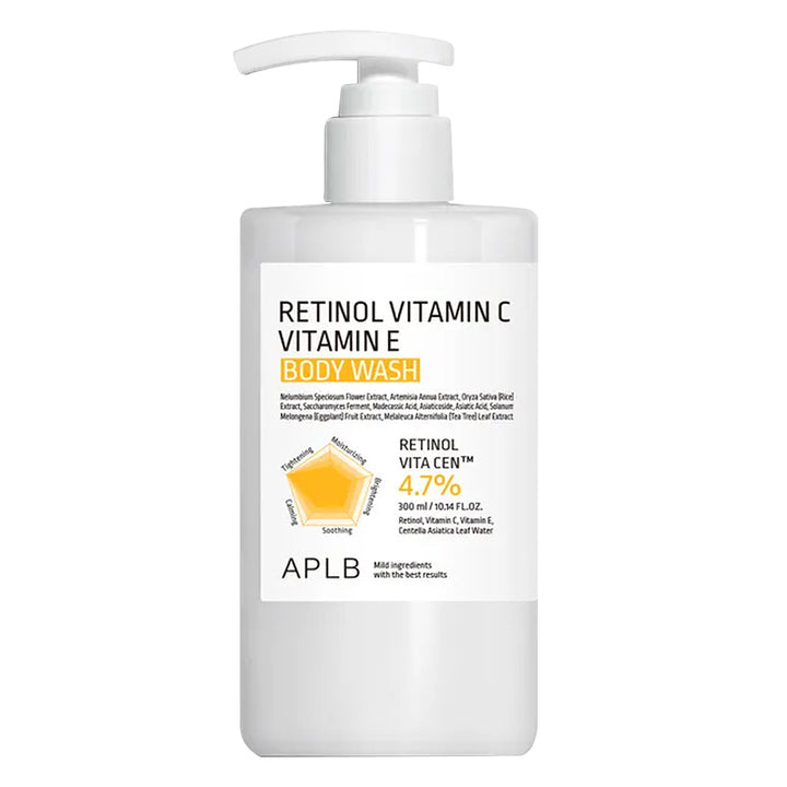 APLB Retinol Vitamin C Vitamin E Body Wash - Peaches&Creme Shop Korean Skincare Malta