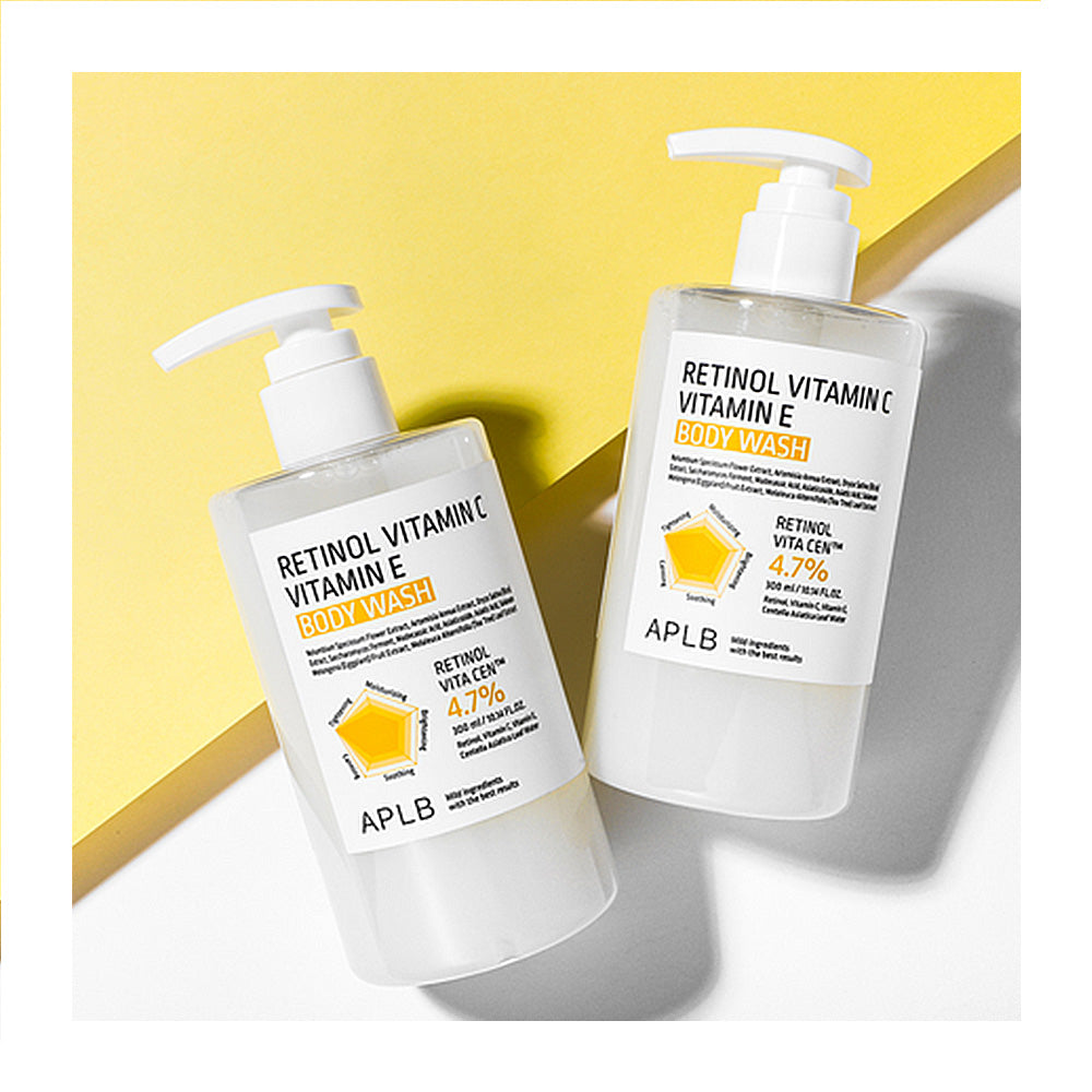 APLB Retinol Vitamin C Vitamin E Body Wash - Peaches&Creme Shop Korean Skincare Malta