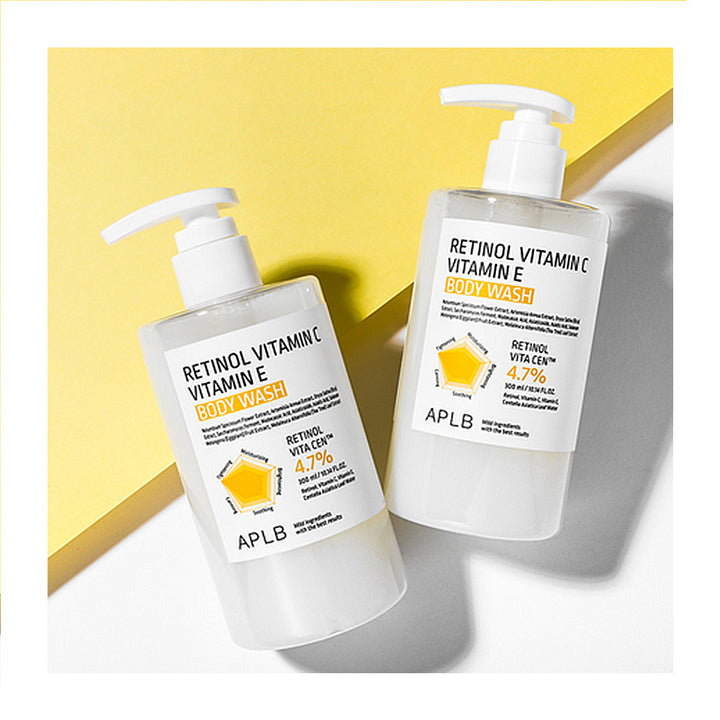 APLB Retinol Vitamin C Vitamin E Body Wash - Peaches&Creme Shop Korean Skincare Malta